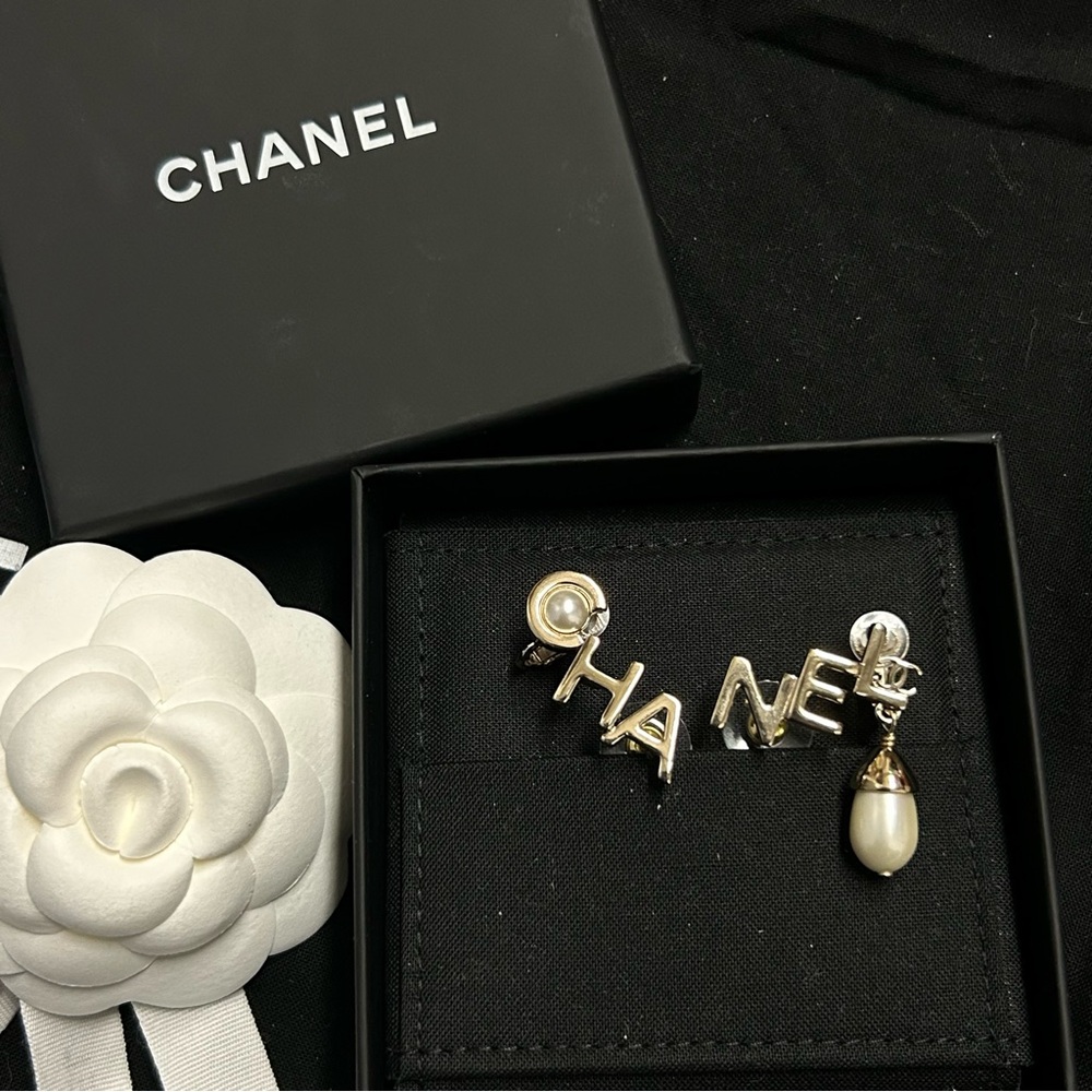 CHANEL Earrings Letter Earrings